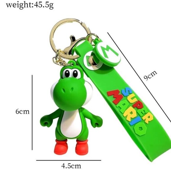 Super Mario Yoshi Keychain – Nintendo Collectible Figure Charm NEW - Picture 1 of 2